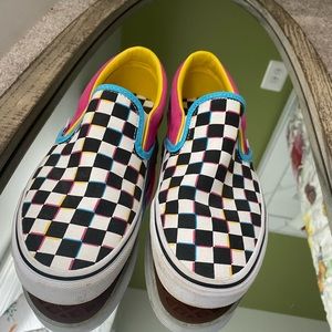 Neon Checkered Vans